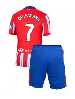 Atletico Madrid Antoine Griezmann #7 Heimtrikotsatz für Kinder 2024-25 Kurzarm (+ Kurze Hosen)